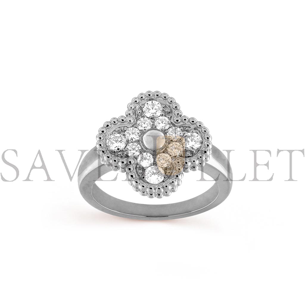 VAN CLEEF ARPELS VINTAGE ALHAMBRA RING - WHITE GOLD, DIAMOND VCARO26N00 VAN CLEEF ARPELS VINTAGE ALHAMBRA RING - WHITE GOLD, DIAMOND VCARO26N00